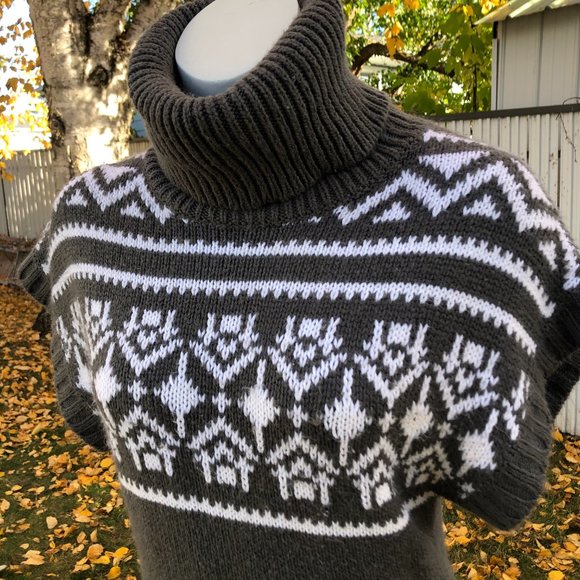 Black & White Fairisle Sweater Dress - Picture 3 of 4